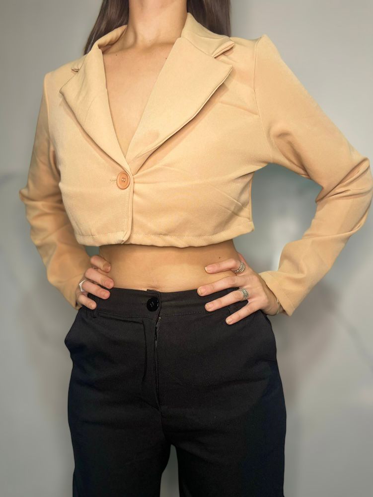 BLAZER TOP GALIA - COLOR BEIGE